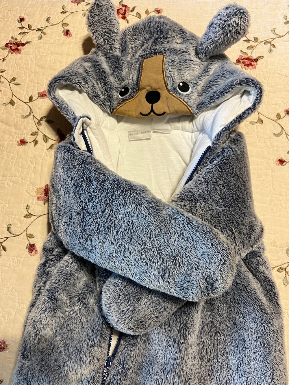 Koala Kids Plush Blue Bear Hooded Snowsuit